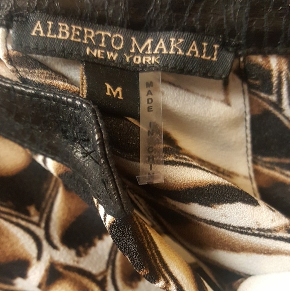 Alberto Makali Button Down Shirt Print Blouse Size M Long Sleeve - Picture 6 of 7